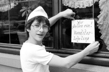 Konditorlehrling in Castrop-Rauxel, Juni 1984.