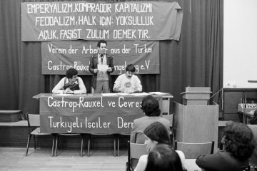 Versammlung des "Vereins der Arbeiter aus der Türkei in Castrop-Rauxel [...] e. V.", im März 1979.