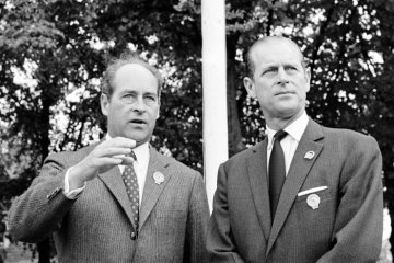 Weltmeisterschaft der Vierzug-Fahrer in Münster, Juni 1972. Rechts: Ehrengast HRH Prinz Philip, Herzog von Edinburgh.