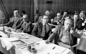 Tagungsteilnehmer auf der Ruhrkonferenz 1979, Europahalle Castrop-Rauxel.