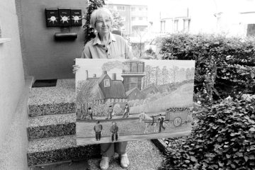 Hobbymalerin Inge Neges-Schrein, Castrop-Rauxel [vermutet], August 1992.