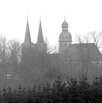 Abtei Marienmünster, 1128-1803 Benediktinerkloster, mit Pfarrkirche St. Jakobus d. Ä. und Christophorus. März 1978.