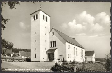 Die St.-Sebastian-Kirche in Niedersalwey (Gemeinde Eslohe), 1956 bis 1957 errichtet