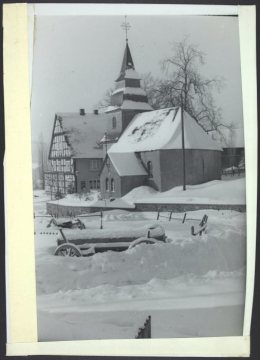Hildfeld (Gemeinde Winterberg), verschneite Marienkapelle?, in den 1970er Jahren abgerissen