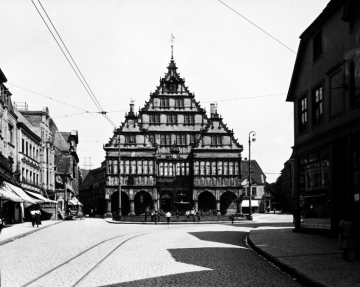 Rathaus Paderborn, erbaut 1613-1620, Weserrenaisscance. Undatiert.