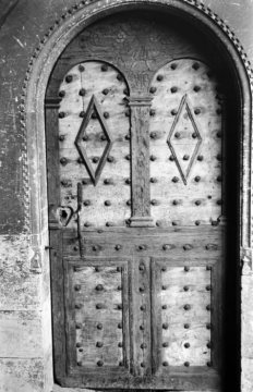 Portal mit Metallbeschlag, Torhaus Schloss Steinfurt [auch genannt Haus Drensteinfurt], 1939-1945.