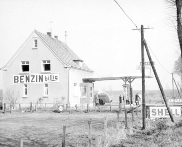 Shell-Tankstelle, Wiedenbrück, 1932-1959.