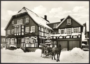 Winteridylle vom Gasthof und der Pension "Albers" in Bödefeld (Gemeinde Schmallenberg)