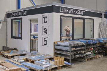 Lehrwerkstatt der  B & B Verpackungstechnik GmbH, Produzent von Beutel- und Endverpackungsmaschinen. Hopsten, Kupferstraße, März 2019.