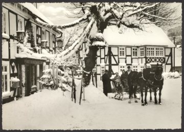 Winteridylle am Gasthof "Schütte" in Oberkirchen (Gemeinde Schmallenberg)