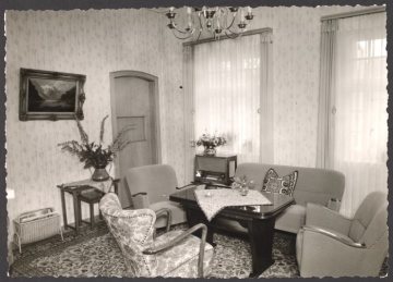 Innenansicht des "Haus am Walde" in Winterberg, undatiert (1940er/1950er Jahre?)