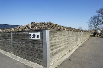 Biofilteranlage im REMONDIS-Lippewerk Lünen, größtes industrielles Recyclingzentrum Europas. März 2017.