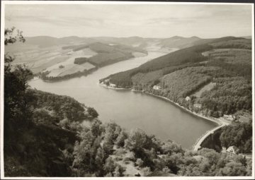 Blick auf den Diemelsee bei Helminghausen (Gemeinde Marsberg), undatiert