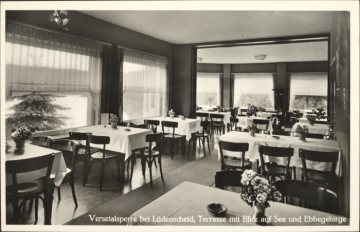 Innenansicht des Gasthaus "Obere Versetalsperre" bei Lüdenscheid, undatiert (1950er/1960er Jahre?)