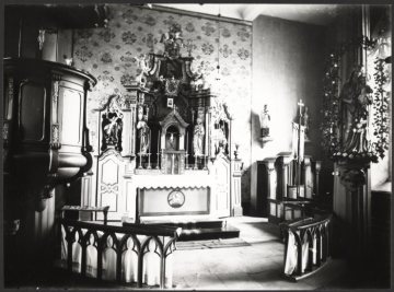 Der Altarraum der alten Kirche? in Bad Fredeburg (Gemeinde Schmallenberg), 1932 abgerissen