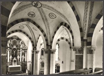 Die St.-Peter-und-Paul-Kirche in Wormbach (Gemeinde Schmallenberg): Ausschnitt aus dem Deckengemälde, um 1230