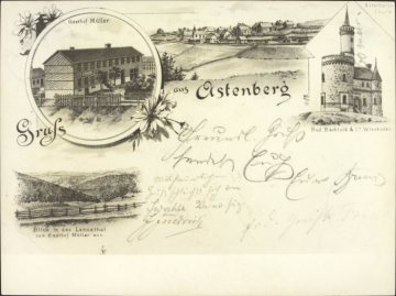 Großpostkarte von Astenberg, Fotomontage, undatiert (um 1900?)
