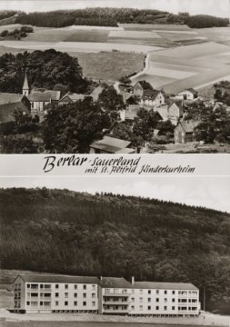Berlar (Gemeinde Bestwig) mit dem Kinderkurheim St.-Alfrid, undatiert (1950er/1960er Jahre?)