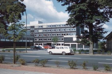Gebäude der Westdeutschen Lotterie GmbH an der Weseler Straße, Architekt: Harald Deilmann, 1959