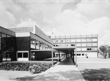 Gebäude der Westdeutschen Lottorie GmbH, Weseler Straße, erbaut 1959, Architekt: Harald Deilmann