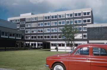 Gebäude der Westdeutschen Lotterie GmbH, Weseler Straße, erbaut 1959, Architekt: Harald Deilmann