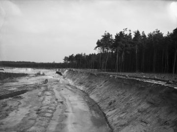 Kiessandabbau im Wasserschutzgebiet Hohe Ward (später Hiltruper See)