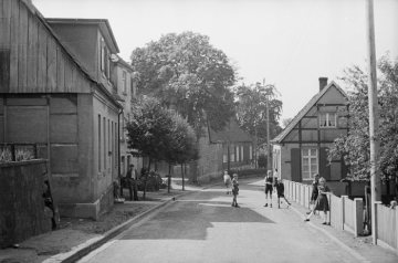 Nottuln, Blick in die Burgstraße, undatiert, um 1947?
