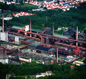 Essen-Stoppenberg: Teilaufnahme des Unesco-Weltkulturerbes Zeche Zollverein: ehemaliges Steinkohlebergwerk, heute Architektur- und Industriedenkmal