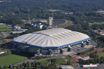 Die Veltins-Arena in Gelsenkirchen-Erle, Heimspielstätte des FC Schalke 04