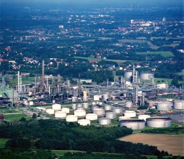 Luftaufnahme der Ölraffinerie BP Horst in Gelsenkirchen-Horst