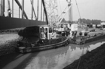 Transport der Kanalbrücke Riesenbeck am 14.08.1999