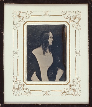 Elise Rüdiger (1812–1899) nach einem Gemälde, Freundin von Annette von Droste-Hülshoff. Daguerreotypie (Friedrich Hundt zugeschrieben).
