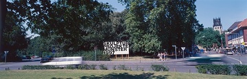 Plakatwände an sechs Kreuzungen (Ludgeriplatz); Installation von Heimo Zobernig (Östereich) - skulptur projekte münster 97