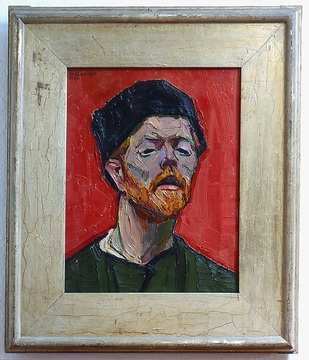 Peter August Böckstiegel, Selbstbildnis von 1913 im Geburtshaus des Künstlers in Arrode