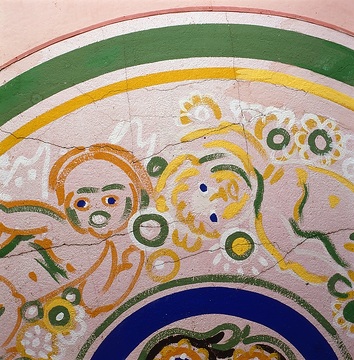 Detail einer Deckenmalerei des P. A. Böckstiegel im Hause seines Freundes Petzold.