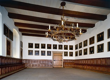 Rathaus Osnabrück, Friedenssaal mit Blick zum Eingangsportal