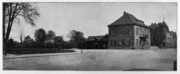 Bauplatz des späteren Landeshauses der Provinz Westfalen (erbaut 1897-1901)am Freiherr vom Stein-Platz,  Blick aus Richtung Mauritztor um 1890