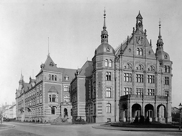 Landeshaus der Provinz Westfalen am Freiherr vom Stein-Platz/Fürstenbergstraße, erbaut 1897-1901, Neorenaissance, Aufnahme um 1910?