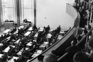 Landschaftsversammlung im Plenarsaal des Landeshauses, 1. Wahlperiode 1953