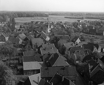 Blick über die Dächer  von Velen, undatiert, um 1939?