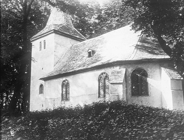 Kapelle auf dem Fürstenberg (274 m üNN), erstmals erwähnt 1429, nach Zerstörung im 30-jährigen Krieg Neubau in barockem Baustil, Aufnahmedatum der Fotografie ca. 1913.