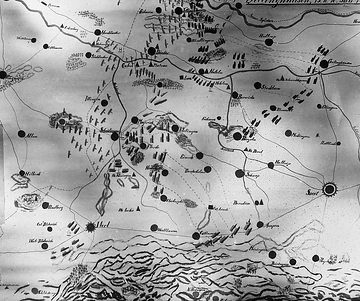 Plan der Schlacht von Vellinghausen 1761 im Siebenjährigen Krieg 1756-1763