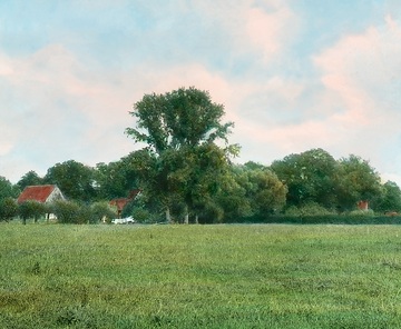 Alter Baumbestand am Dorfrand von Nateln (coloriert)