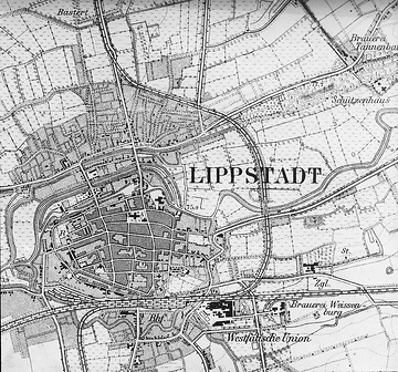 Alter Stadtplan von Lippstadt