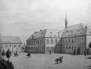 Das 'Kasernement' , Zeichnung von A. Höke