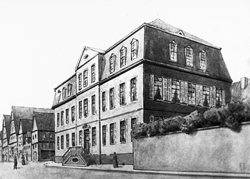 Patrizierhaus von 1800: Haus Kleine, Poststraße (Zeichnung von A. Höke)