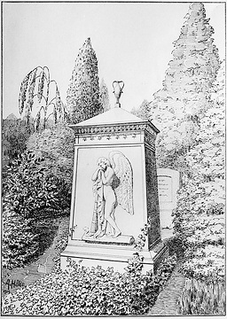 Grabmal der Gräfin zur Lippe (Zeichnung A. Höke)
