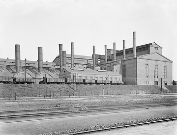 Kraftwerk mit Blick auf den Werksbahnhof