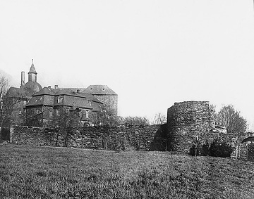 Das Obere Schloss mit Arme Sünder-Pforte, um 1920?