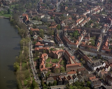Münster, Pluggendorf: Bismarckallee, Aasee, DJH Jugendherberge, Mensa am Aasee
